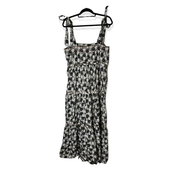 Warm big love rainbow floral square neck boho maxi dress - Picture 2 of 10